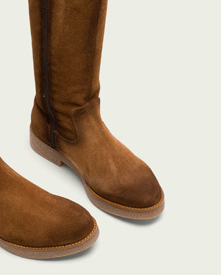 BOTTES HAUTES EN CUIR CUIR AVEC FERMETURE ÉCLAIR ÁGATA