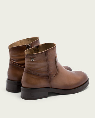 BOTTINES EN CUIR CUIR AVEC FERMETURE ÉCLAIR BÁRBARA