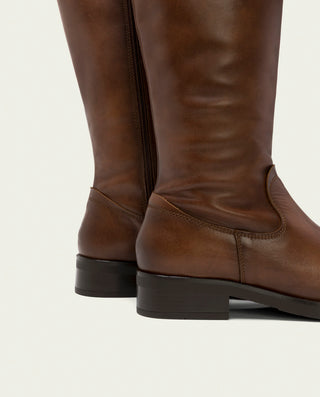 BOTTES HAUTES EN CUIR CUIR AVEC FERMETURE ÉCLAIR BELÉN