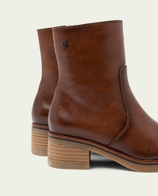 BOTTINES EN CUIR CUIR AVEC FERMETURE ÉCLAIR DENISE