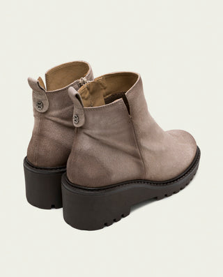 BOTTINES EN CUIR À SEMELLE COMPENSÉE ARENA ELISA