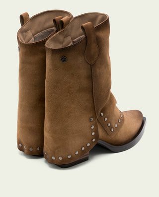 BOTTES COWBOY EN DAIM CUIR CUIR HEIDI
