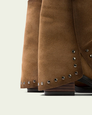 BOTTES COWBOY EN DAIM CUIR CUIR HEIDI