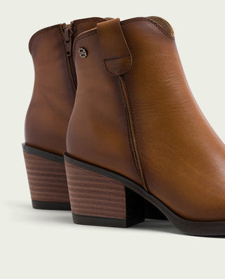 BOTTINES COWBOY EN CUIR CUIR AVEC ÉCLAIR FRIDA