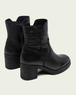 BOTTINES EN CUIR AVEC FERMETURE ÉCLAIR NOIR MOLLY