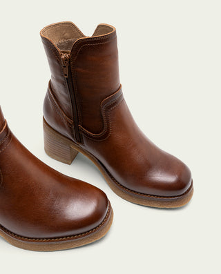 BOTTINES EN CUIR AVEC FERMETURE ÉCLAIR CUIR MOLLY