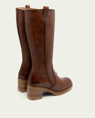 BOTTES EN CUIR AVEC FERMETURE ÉCLAIR CUIR MAR