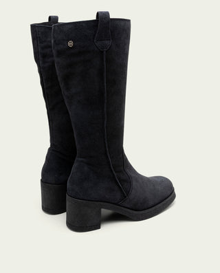 BOTTES EN CUIR À FERMETURE ÉCLAIR NOIR MELISA