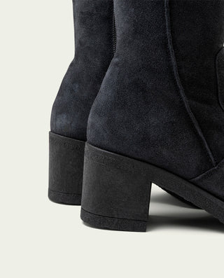BOTTES EN CUIR À FERMETURE ÉCLAIR NOIR MELISA