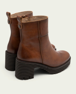 BOTTINES EN CUIR AVEC FERMETURE ÉCLAIR CUIR MARTA