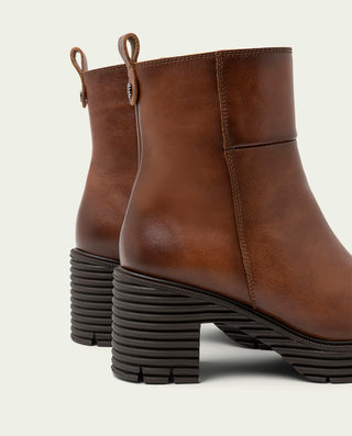 BOTTINES EN CUIR AVEC FERMETURE ÉCLAIR CUIR MARTA