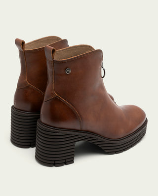 BOTTINES EN CUIR AVEC FERMETURE ÉCLAIR CUIR MILA