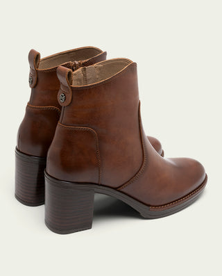 BOTTINES EN CUIR CUIR À TALONS RAQUEL