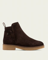 BOTTINES EN CUIR AVEC ÉLASTIQUES ISABEL MOKA