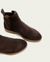 BOTTINES EN CUIR AVEC ÉLASTIQUES ISABEL MOKA