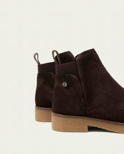 BOTTINES EN CUIR AVEC ÉLASTIQUES ISABEL MOKA