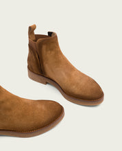 BOTTINES COULEUR CUIR AVEC ÉLASTIQUES ISABEL