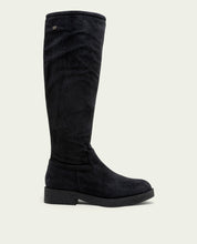 BOTTES HAUTES EN CUIR CHARBON AVEC ÉCLAIR INÉS