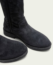 BOTTES HAUTES EN CUIR CHARBON AVEC ÉCLAIR INÉS