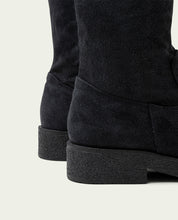 BOTTES HAUTES EN CUIR CHARBON AVEC ÉCLAIR INÉS