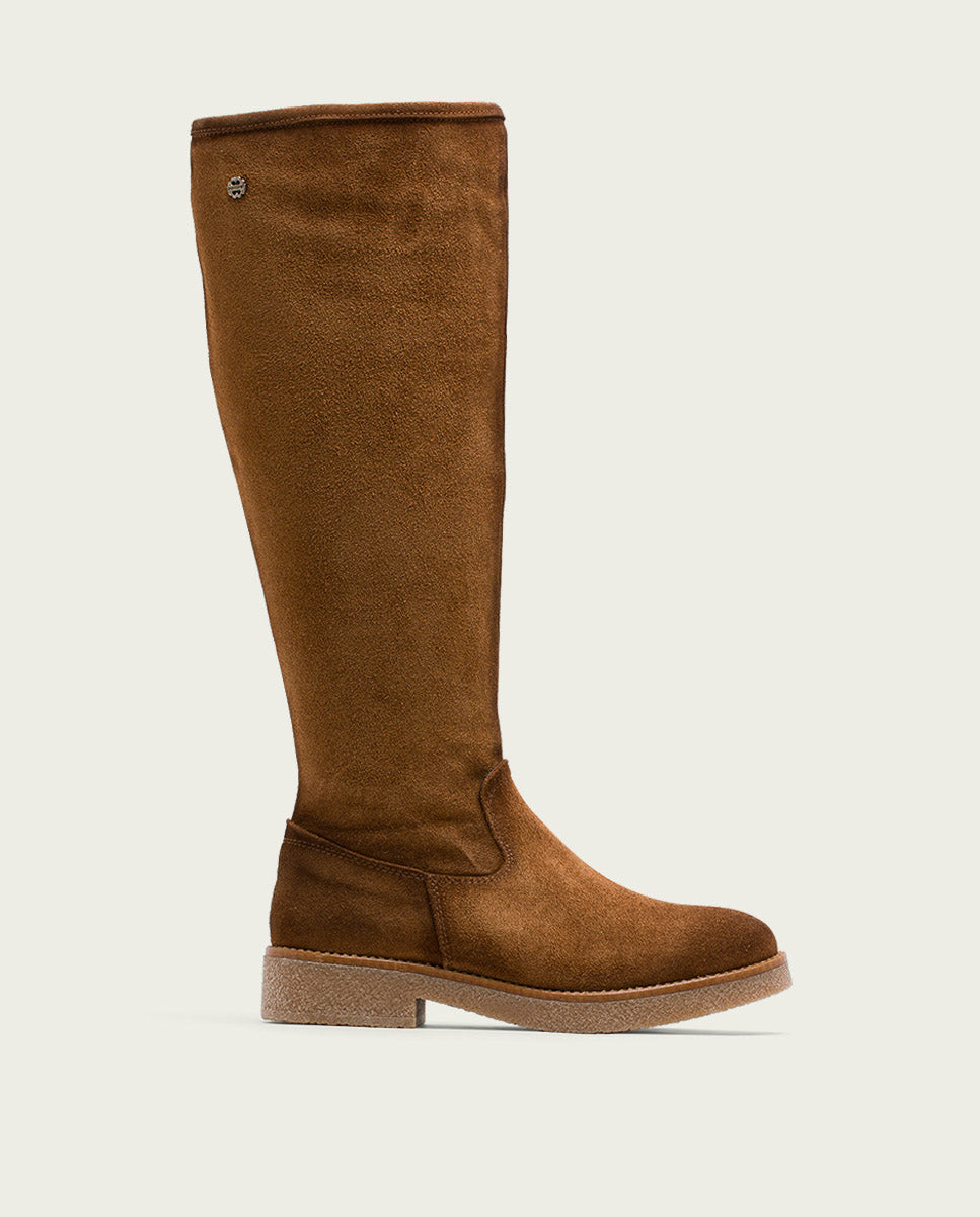 BOTTES HAUTES EN CUIR CUIR AVEC FERMETURE ÉCLAIR INÉS