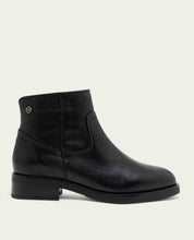 BOTTINES EN CUIR NOIRS AVEC FERMETURE ÉCLAIR JIMENA