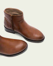 BOTTINES EN CUIR AVEC FERMETURE ÉCLAIR JIMENA CUIR