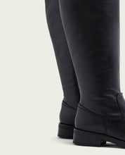 BOTTES HAUTES EN CUIR AVEC FERMETURE ÉCLAIR JANA NOIR