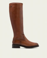 BOTTES HAUTES EN CUIR CUIR AVEC FERMETURE ÉCLAIR JANA