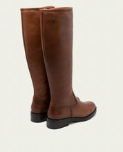 BOTTES HAUTES EN CUIR CUIR AVEC FERMETURE ÉCLAIR JANA