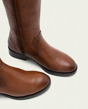 BOTTES HAUTES EN CUIR CUIR AVEC FERMETURE ÉCLAIR JANA