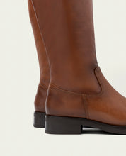 BOTTES HAUTES EN CUIR CUIR AVEC FERMETURE ÉCLAIR JANA