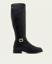 BOTTES HAUTES EN CUIR AVEC FERMETURE ÉCLAIR JARA NOIR