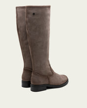 BOTTES HAUTES EN CUIR AVEC FERMETURE ÉCLAIR JADE GREY