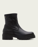 BOTTINES EN CUIR AVEC FERMETURE ÉCLAIR KIARA NOIR