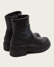 BOTTINES EN CUIR AVEC FERMETURE ÉCLAIR KIARA NOIR