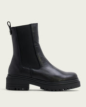 BOTTINES EN CUIR AVEC ÉLASTIQUES KATIA NOIR