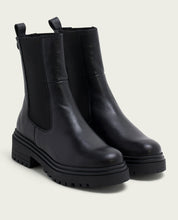 BOTTINES EN CUIR AVEC ÉLASTIQUES KATIA NOIR