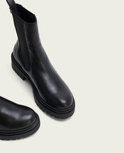 BOTTINES EN CUIR AVEC ÉLASTIQUES KATIA NOIR