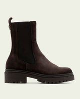 BOTTINES EN DAIM AVEC ÉLASTIQUES KIRA MOKA