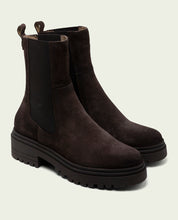 BOTTINES EN DAIM AVEC ÉLASTIQUES KIRA MOKA