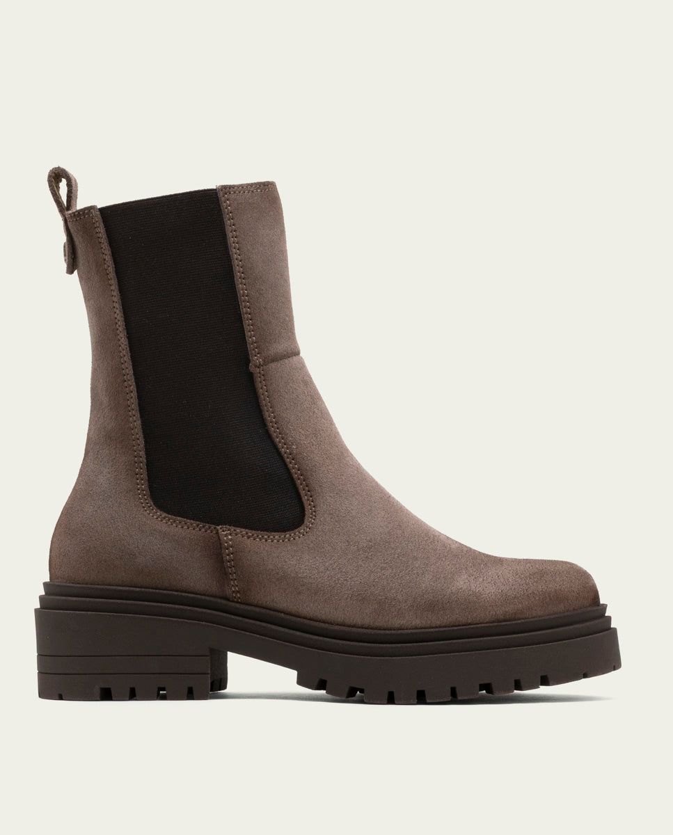 BOTTINES DE ROULEAU AVEC ÉLASTIQUES KIRA GRIS