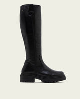 BOTTINES EN CUIR AVEC FERMETURE ÉCLAIR KIM NOIR