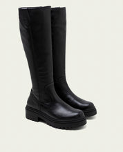 BOTTINES EN CUIR AVEC FERMETURE ÉCLAIR KIM NOIR