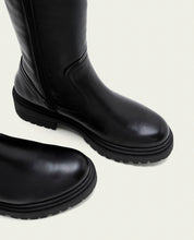 BOTTINES EN CUIR AVEC FERMETURE ÉCLAIR KIM NOIR