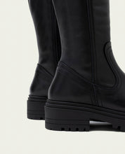 BOTTINES EN CUIR AVEC FERMETURE ÉCLAIR KIM NOIR