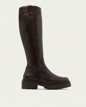 BOTTINES EN CUIR AVEC FERMETURE ÉCLAIR KIM MOKA