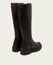 BOTTINES EN CUIR AVEC FERMETURE ÉCLAIR KIM MOKA