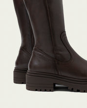 BOTTINES EN CUIR AVEC FERMETURE ÉCLAIR KIM MOKA