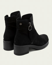 BOTTINES EN CUIR AVEC FERMETURE ÉCLAIR LUNA NOIR